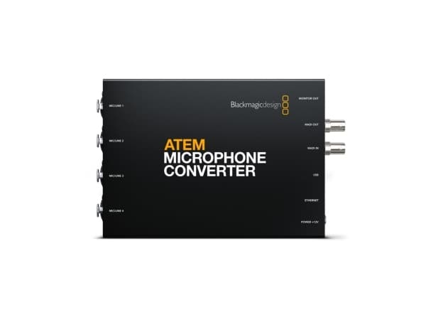 Blackmagic Design ATEM Microphone Converter, 200 mm, 125 mm, 40,6 mm, 850 g, 0 - 40 ° C, -20 - 60 ° C