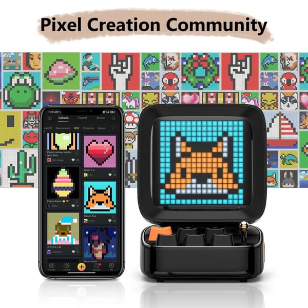 Kannettava kaiutin, Retro Pixel Art, Bluetooth