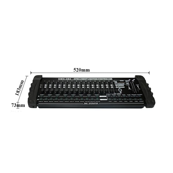 DMX 384 -ohjain, lavavalaisimen ohjaus, 3-napainen XLR-liitin