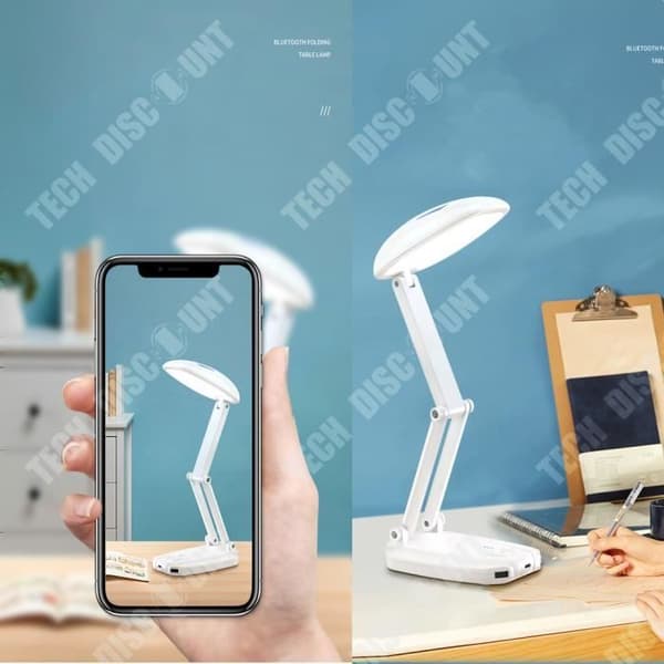 TD® Multifunktionell hopfällbar bordslampa ögonskydd trådlös laddning studentdedikerad intelligent bordslampa
