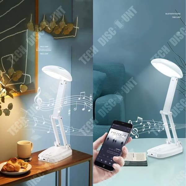 TD® Multifunktionell hopfällbar bordslampa ögonskydd trådlös laddning studentdedikerad intelligent bordslampa