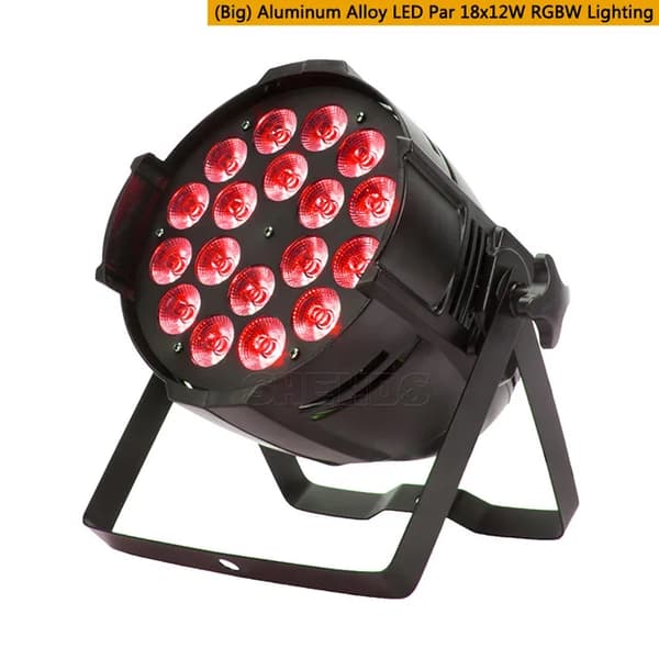LED Par -valo, alumiiniseosrakenne, RGBWA+UV-värien sekoitus, Alumiininen Par 18x12W, EU-liitin