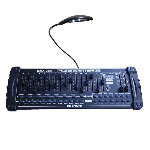 DMX 384 -ohjain, lavavalaisimen ohjaus, 3-napainen XLR-liitin