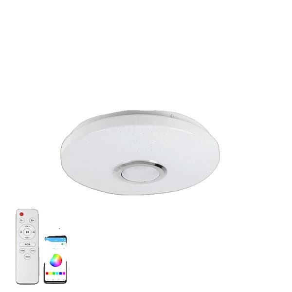 Taklampa, Musikhögtalare, RGB Dämpning,1Styck-33CM