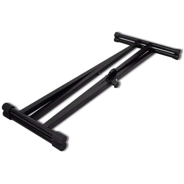 Keyboardstativ svart vikbart justerbart 100kg -  Notställ
