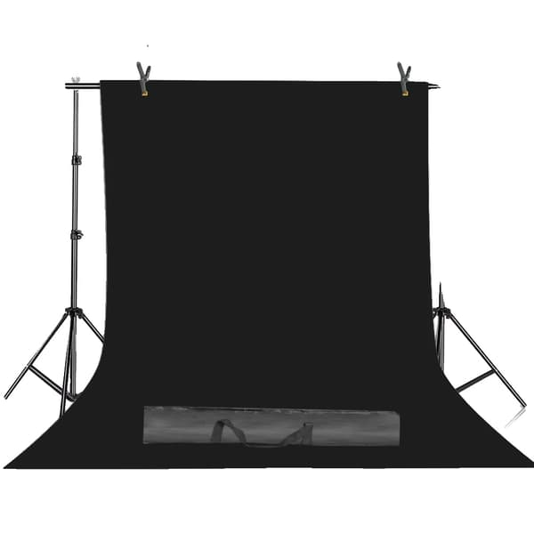 Justerbar baggrundsstativsæt, holdbar aluminiumlegering, alsidig til fotografering,2000x3000, Sort