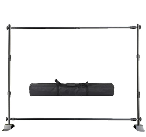 Fotografi Bakgrundsställ, Justerbara Storleksalternativ, Hållbart Muslinmaterial,2.7x3.4M, Ingen bakgrundstyg