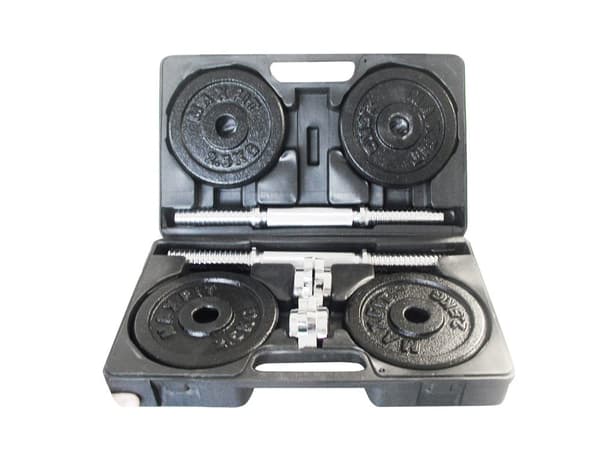 Cast iron weight dumbbells set with case TOORX 0.75-15 kg