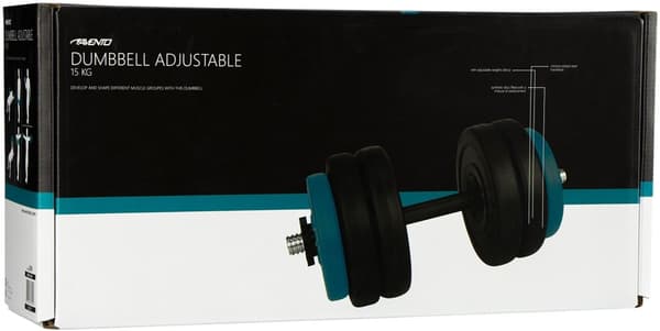 Dumbbell Adjustable Synthetic AVENTO 42DF 15kg