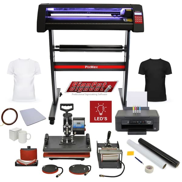 Skærmplottere PixMax Da Vinci Set 5 i 1 Transfer Press Printer | MonsterShop