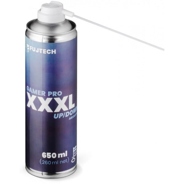 Fuj:tech Gamer Pro XXXL -tryckluftburk, 650ml/260ml