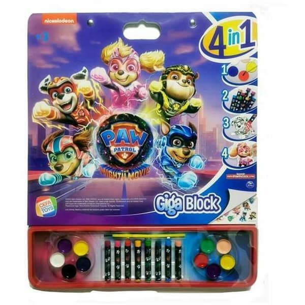 Pictures to colour in Sticker Album 4-in-1 paints crayons stickers
