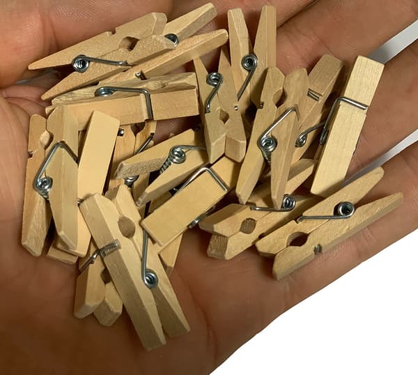 Sæt med 500 små tøjnåle (3,5 cm)