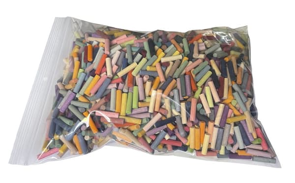 Farvede pinde (1800 stk), 550 gram