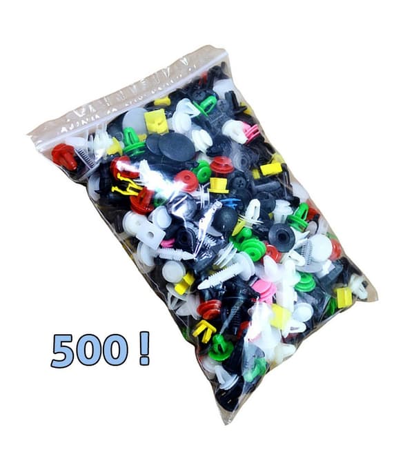 Sæt med 500 universelle bilklip