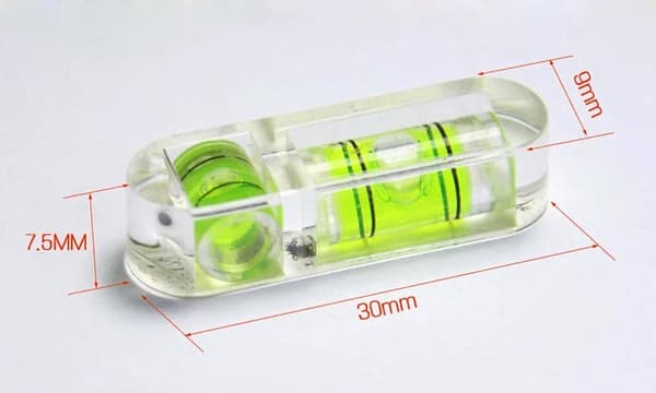 Set om 10 st minibubbelvattenpass, 2-vägs, 3 cm längd