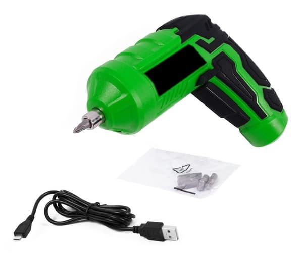 Liten elektrisk skruv och borr på USB