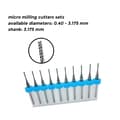Miniatyrbillede 2 af 2: Sæt med 10 mikrofræsere (1,30 mm)