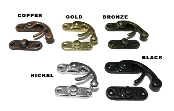 30 metallilaatikon lukkosarja (koko 2, kupari)