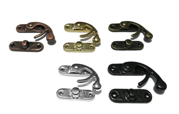 60 metallilaatikon lukkosarja (koko 1, nikkeli)