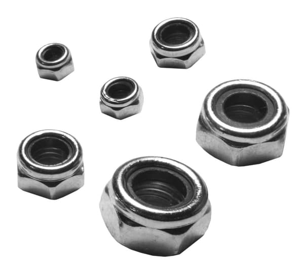 Sarja 200 kpl itselukittuvia muttereita (M4-M12)