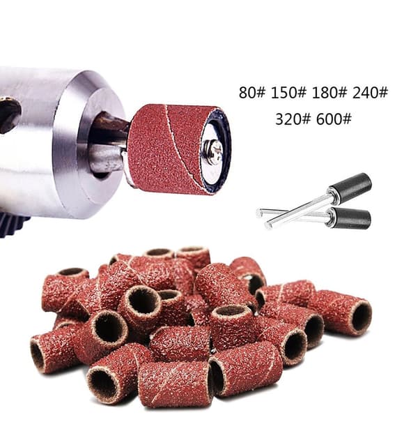 Sats med 100 slipband, korn 600, med 2 dornar