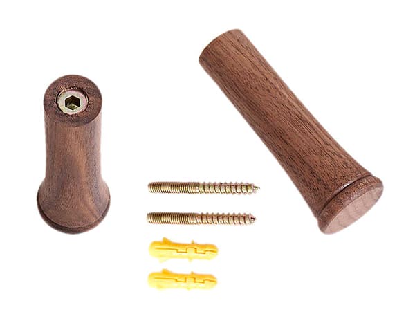 Set med 6 klädkrokar (valnötsträ)