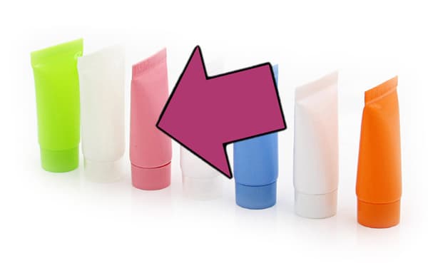 Sæt med 50 genopfyldelige kosmetiske tuber (10 ml, pink)