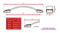 Pikkukuva 2 / 2: 4 nahkakahvan sarja (160 mm, tummanruskea, metallinen päätykappale)