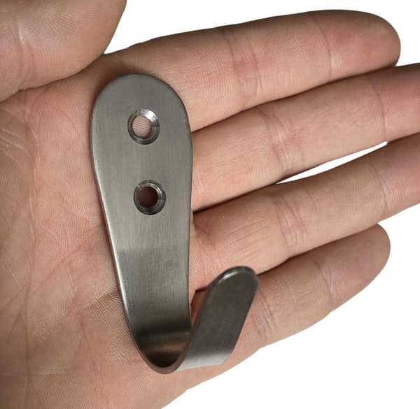 Set med 10 kraftiga metallkrokar (rostfritt stål)
