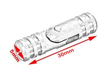 Sæt med 40 små (skjulte) hængsler 5x30 mm, guld