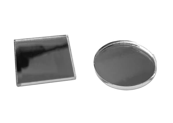 Sarja 30 pientä pyöreää peiliä (3x30 mm, hopea)