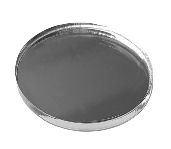 Sarja 30 pientä pyöreää peiliä (3x30 mm, hopea)