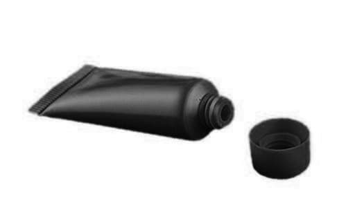 Set med 50 påfyllningsbara, kosmetiska tuber (10 ml, svart)