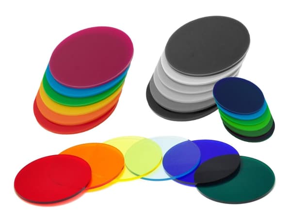 Sæt med 30 plastskiver (sort, 3x30 mm, akryl, PMMA)