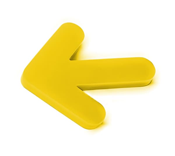 Sæt med 20 plastikpile (3 mm tykkelse, gul, pmma, selvklæbende)
