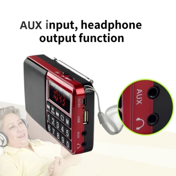 FM Radio LED  MP3 (Red)