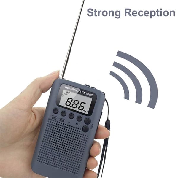 FM-Radio Mini Kaiuttimella (Grey)