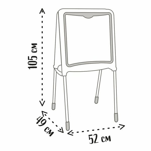 Double-sided Slate Smoby Foldable 80 Pieces 105 x 49 x 52 cm