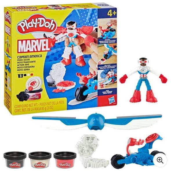 Play-Doh Marvel Playset Captain America Moto-Slicer