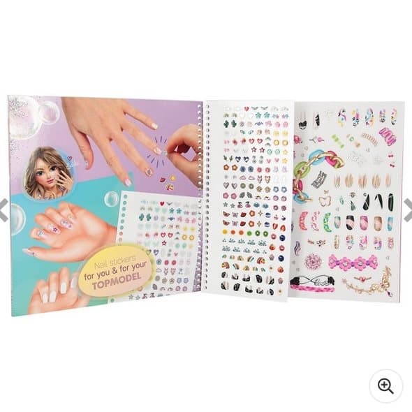 TOPModel Colouring Pages and Sticker Book Hand and Nail Designer