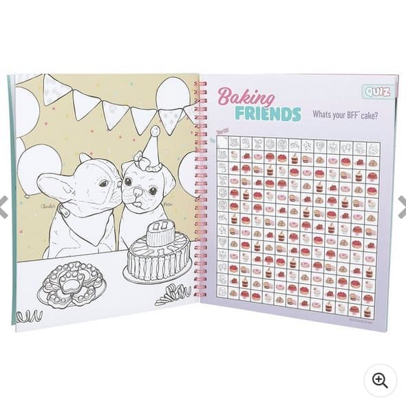 TOPModel Colouring Pages Book Cake & Bake with Stickers and Sequins