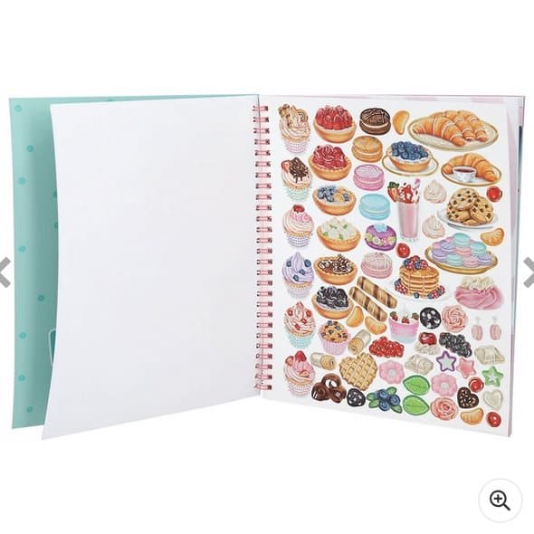 TOPModel Colouring Pages Book Cake & Bake with Stickers and Sequins