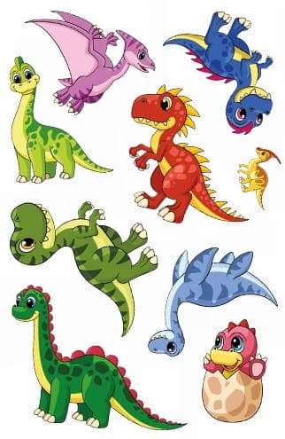 Little Dinosaurs Tattoo värityssivu