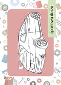 Miniatyrbild 3 av 4: Bilar Tatuering Målarbok