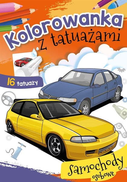 Bilar Tatuering Målarbok