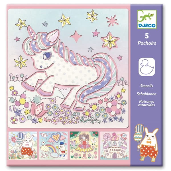Unicorn Tracing Stencils, Djeco