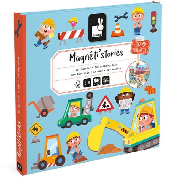 Magnetistoriesin magneettinen palapeli Rakennustyömaa, Janod