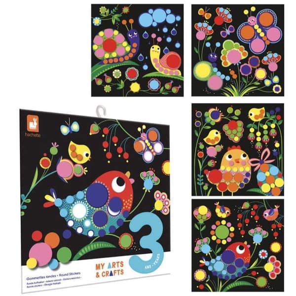 Mine kunsthåndværk 3+ runde klistermærker Creative Kit, Janod