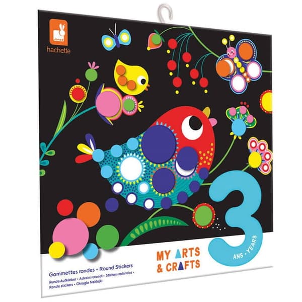 Mine kunsthåndværk 3+ runde klistermærker Creative Kit, Janod